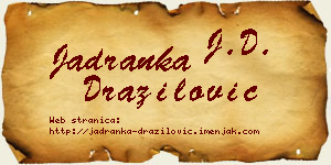 Jadranka Dražilović vizit kartica
